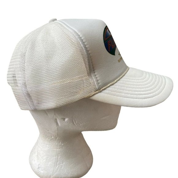 Vtg Florida Sunshine State Trucker Hat Snapback Mesh White - Picture 6 of 8